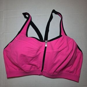 Victoria’s Secret VSX Sport Pink Front Snaps Front Zipper Sport Bra 36C